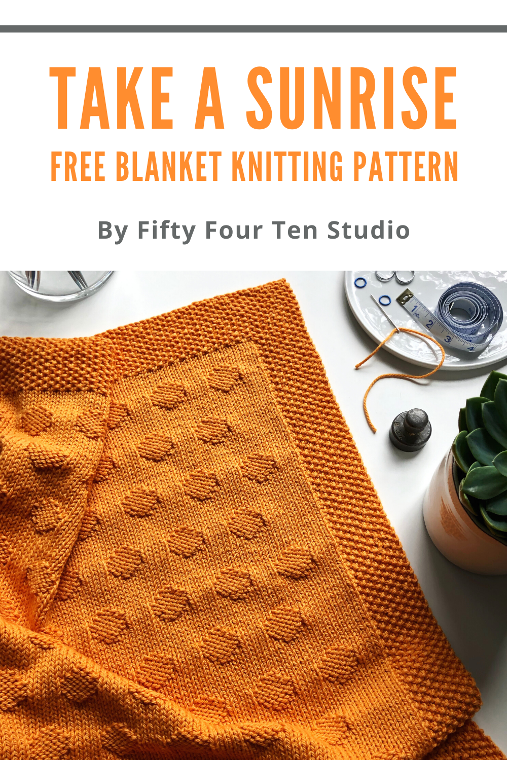 Free Blanket Knitting Pattern - Take a Sunrise - Worsted Yarn
